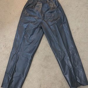 Black leather pants